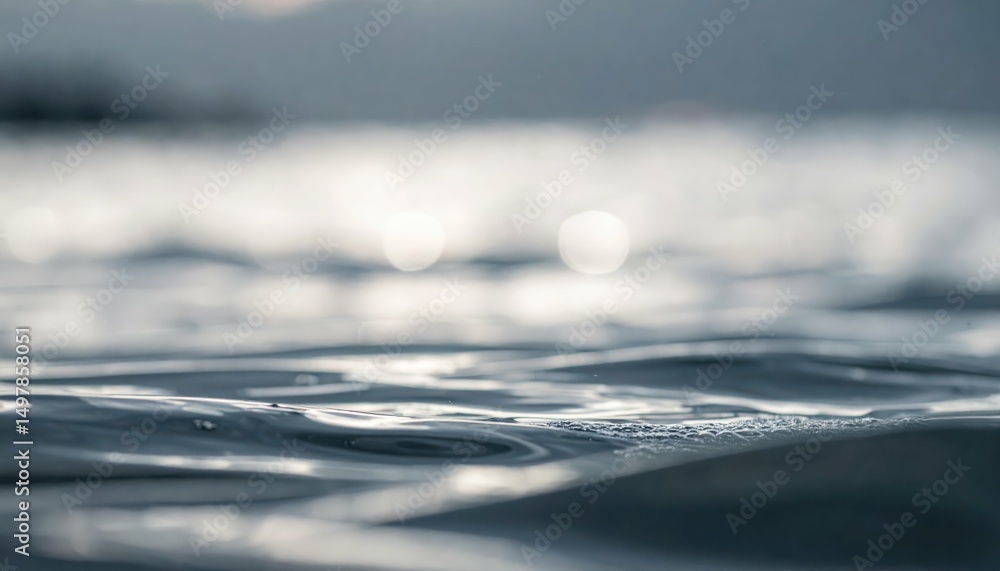 Poster soft light and shadow create a tranquil scene on calm water surface
