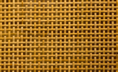 The surface of the yellow woven sheet