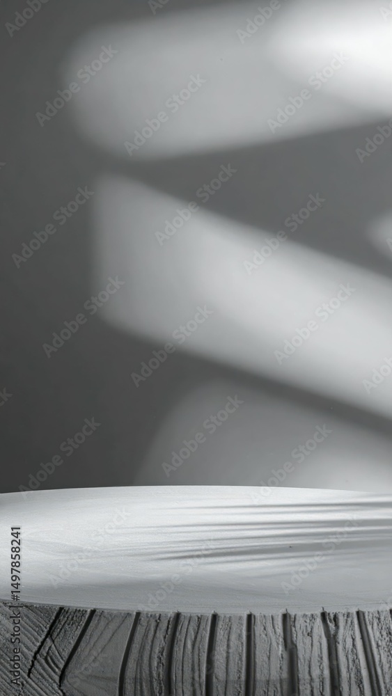 Poster tranquil scene of soft light and shadow on a minimalist surface