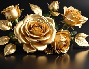 バラ/花/ゴールド/高級感