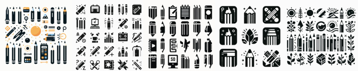 Vector silhouette of pencil