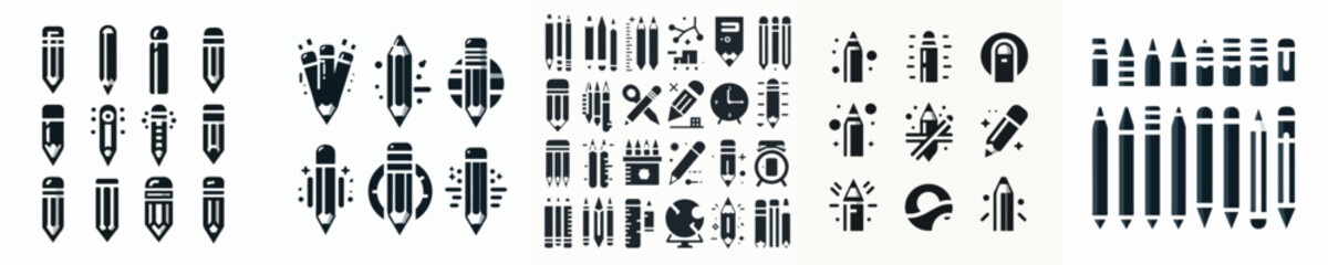 Vector silhouette of pencil