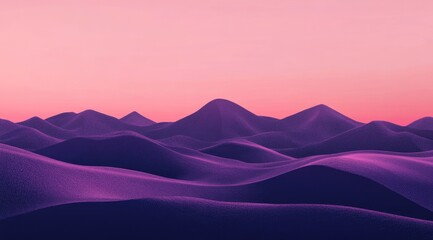 Pink and Purple Sunset Mountain Range
