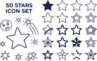 set of vector stars