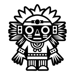 A filled style icon of hopi tattoo