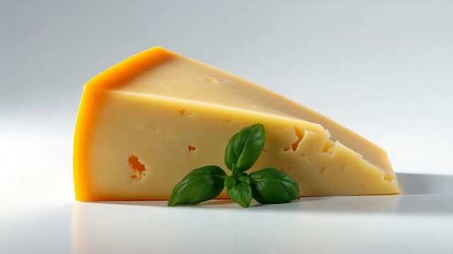 Gouda cheese on a background