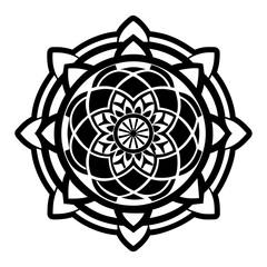 Fototapeta premium A solid style icon of mandala tattoo artwork