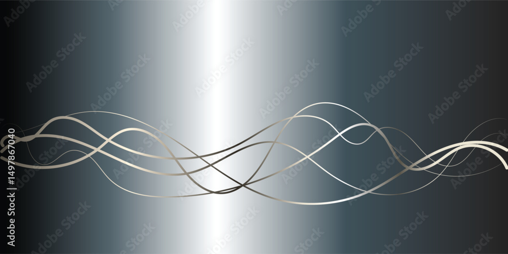 Poster abstract gray wave design for backgrounds this elegant abstract image features interwoven, flowing g