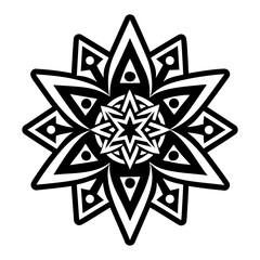 A solid style icon of mesopotamian tattoo