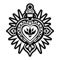 A glyph style icon showing kindness tattoo