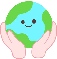 Hand Holding The Earth Globe