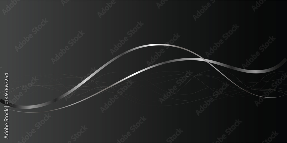 Aufkleber elegant abstract design with intertwined curves on dark background. a sophisticated abstract design 