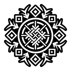 A filled style icon showing norse tattoo