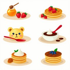 Pancake treats decorated for children