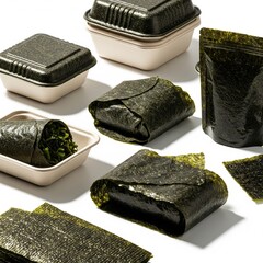 Biodegradable Seaweed Food Packaging Eco-Friendly Design on White