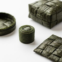 Close-Up Biodegradable Packaging from Seaweed Eco Innovation Flat Lay