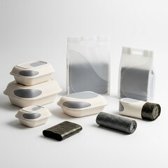 Sustainable Seaweed-Based Food Packaging Zero-Waste White Background
