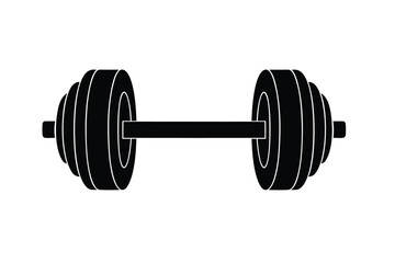 Adjustable dumbbell gym equipment silhouette