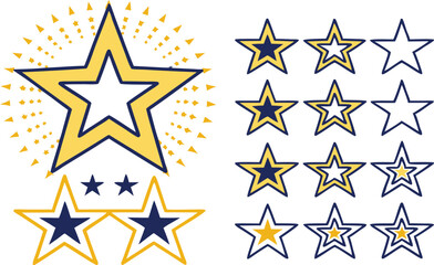 Obraz premium set of golden stars