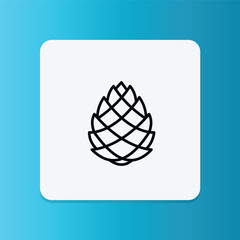 Icon of a cedar cone representing the cedarwood tree and its natural scent or material.