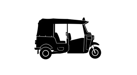 dump truck isolated on white, tuktuk