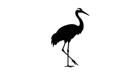 Obraz premium heron silhouette isolated on white