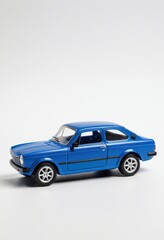 Classic blue toy car model, perfect for automotive enthusiasts and collectors.