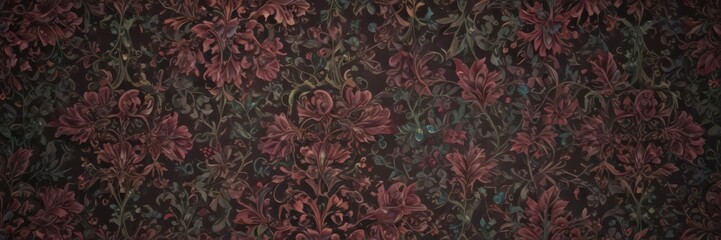 Intricate damask, jewel-toned vines & leaves, rich texture, image, ornate, texture