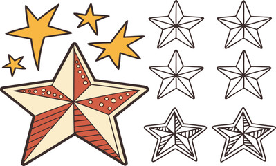 set of stars vector