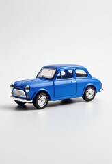 Classic blue toy car model, perfect for automotive enthusiasts and collectors.