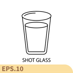 shot glass icons symbol vector elements for infographic web