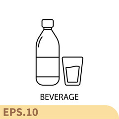 beverage icons symbol vector elements for infographic web
