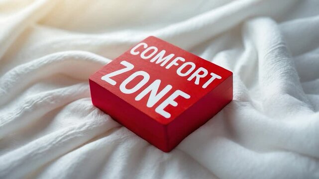 Wooden block featuring a message set on a plain white surface.