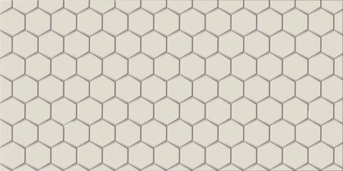 Seamless hexagonal pattern vector illustration shows a honeycomb texture with geometric bee cell shapes for a technology or business backdrop