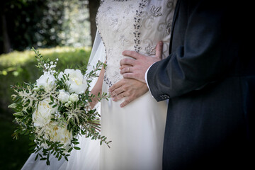 boda, novia, novio, amor, ceremonia, falda, par, ramo, celebraciones, nupcial, casado, gente, flor,...