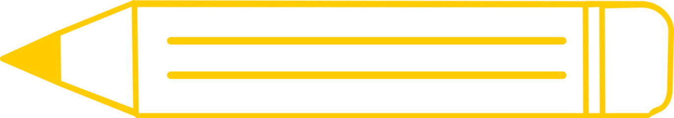 Pencil clip art design on plain white transparent isolated background for card, shirt, hoodie, sweatshirt, apparel, tag, mug, icon, poster or badge