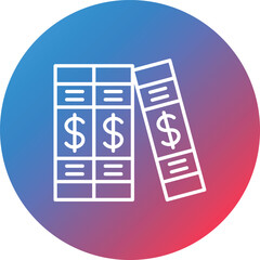 Archives Line Gradient Circle Background Icon