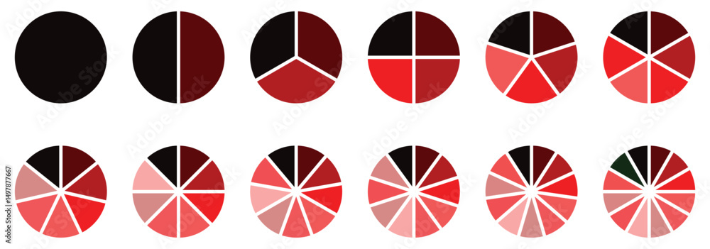 Poster pie chart sign. circle section graph. wheel round diagram parts. pie charts data, pie charts infogra