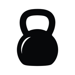 Flat base kettlebell gym silhouette