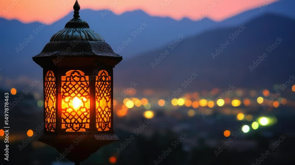 Poster a single light source mounted on a pole, suitable for nighttime or exterior use