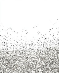 Festive Silver Glitter Frame for Celebratory Occasions and Holiday Cheer