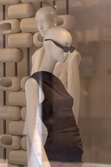 Shop window dolls in a shop in Italy.