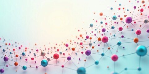 Abstract of digital artificial intelligence glowing neural networks, binary streams, and futuristic tech structures on a dark backdrop