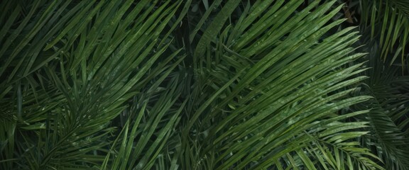 Vibrant green palm leaf texture, intricate detail ,  palm tree,  plant