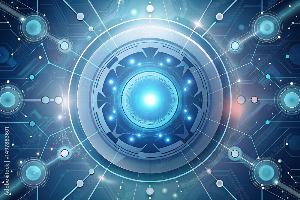 Poster abstract futuristic technology background digital network connection