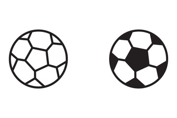 Soccer ball or soccer icon set. for sports apps and websites. soccer site icon. soccer game icon