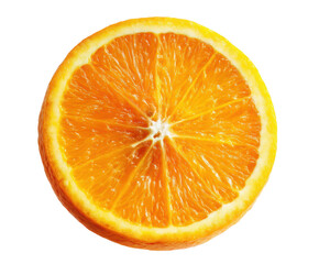 Fresh orange slice for healthy snacks and beverages ideas on a transparent background, cut out