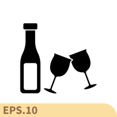 champage icons symbol vector elements for infographic web