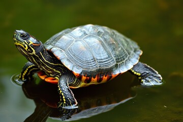 Obraz premium Exploring Pet Reptiles: Fascinating Traits of Sea Turtles and Their Unique Adaptations in Water Ecosystems