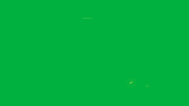 Gunshots in motion on a green screen chroma key background